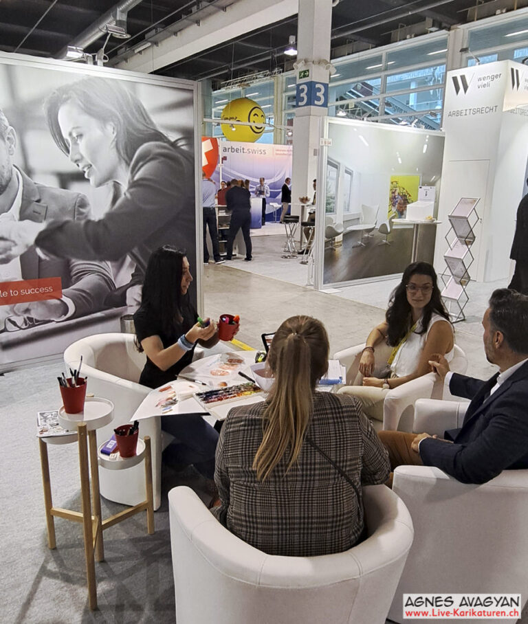 Agnes Karikaturen Messeevent Messeanimation