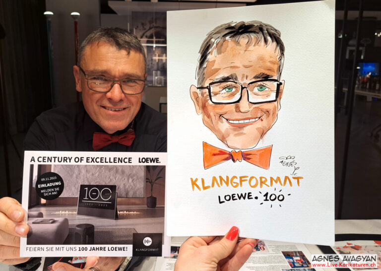 1343, Klangformat Rothenburg Luzern, HiFi, Unterhaltungselektronik, 100 Jahre Loewe, Christian Alber, Agnes Karikaturen, Alleinunterhalter, Armenian Artist from Yerevan, Bild, Cartoon, Clipart, Comic, Comiczeichner, Entertainer, Firmenevent, Geburtstag, G