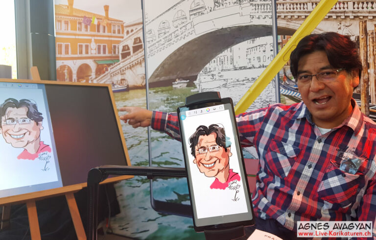 Alleinunterhalter, Unterhaltung, Kunst, Kunsthandwerk, Firmenevent, Geschaeftsessen, Geburtstag, Hochzeit, Firmenevent, Geschenkidee, Hochzeit, Jubilaeum, Kuenstler, Live Karikaturist, Pensionierung, Messeanimation, Portraitbild zeichnen, Showkuenstler, E